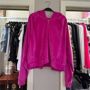 Victoria's Secret Fuchsia Velour Hoodie